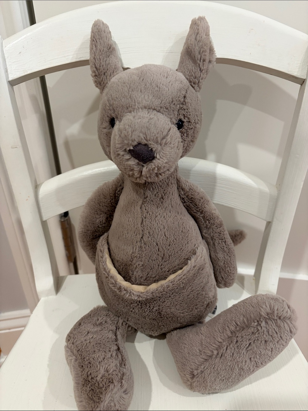 Jellycat Gray Plush Kangaroo Stuffed Animal